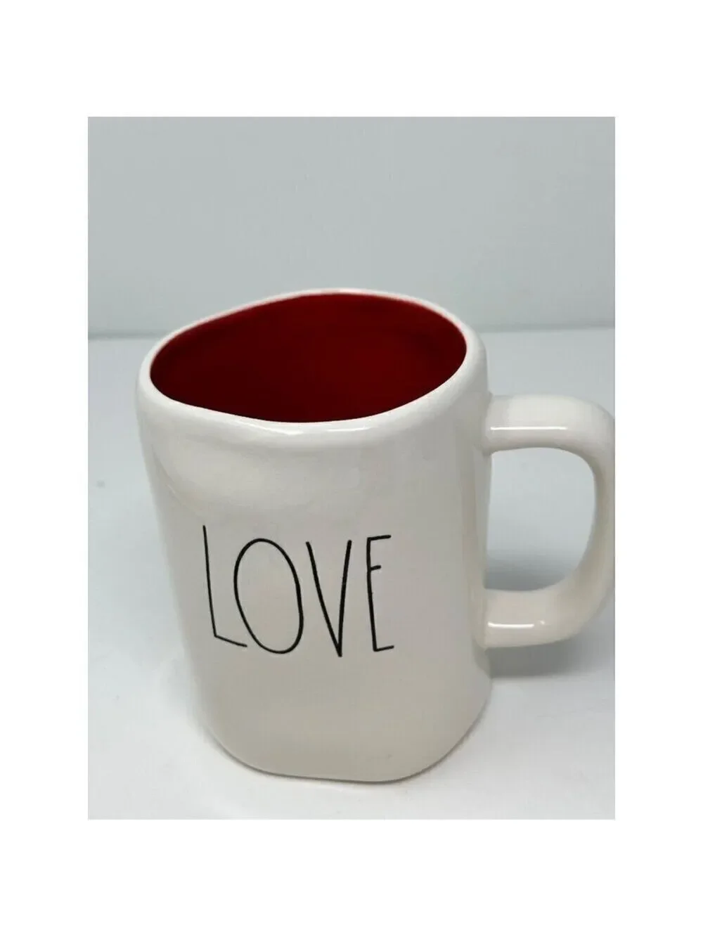 Rae Dunn LOVE Mug Cup Large Kitchen Ceramic New Valentine Gift Red White Gift